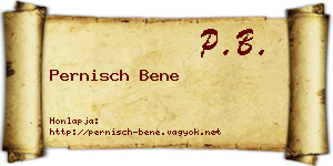 Pernisch Bene névjegykártya